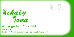 mihaly toma business card