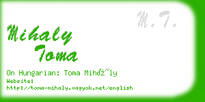 mihaly toma business card